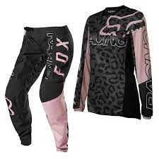 Conjunto Fox 180 Skew Feminino Cinza/Nude - Spinelli Motos Boutique